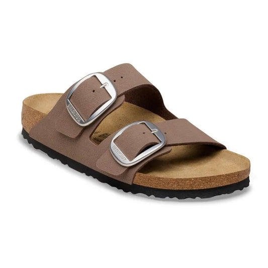Birkenstock Arizona Big Buckle Birkibuc Womens Sandals — Mocca