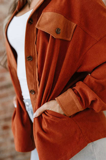 Threaded Pear Andrea Drop Shoulder Casual Shacket