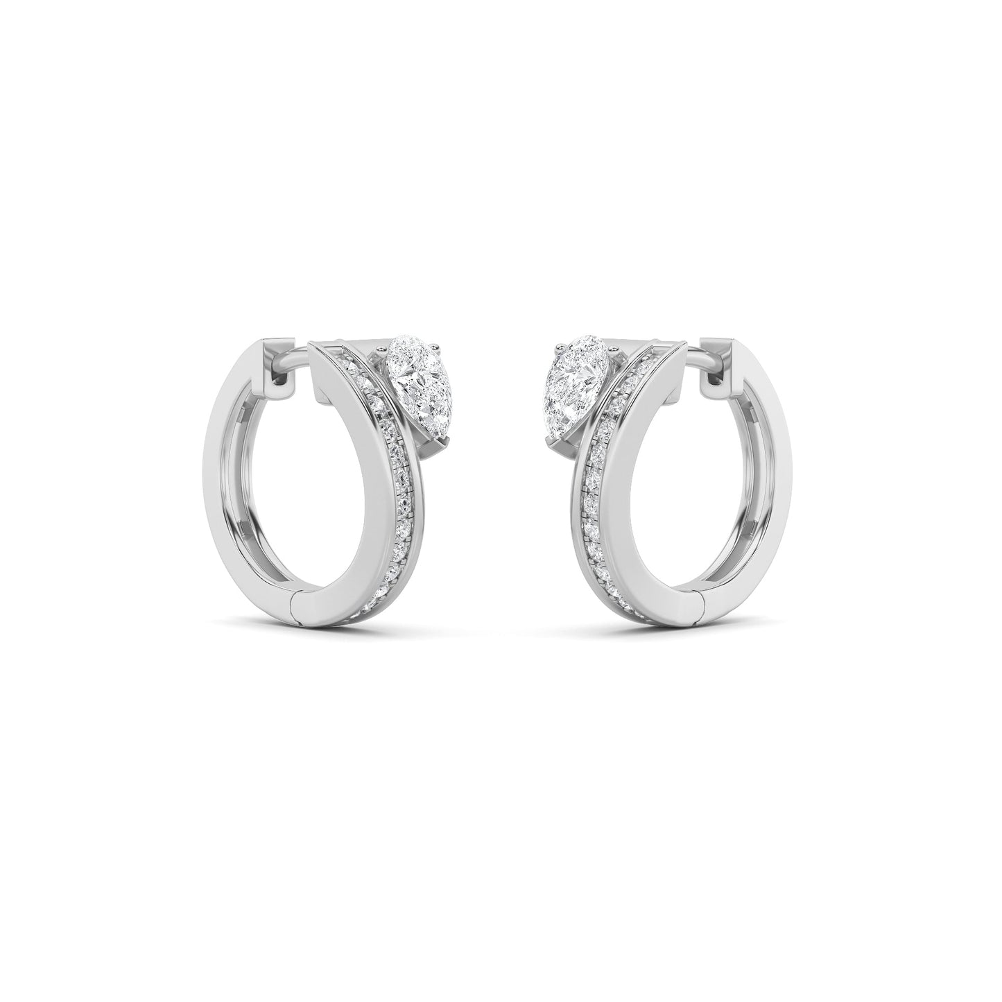 1.25Cttw Pear Shaped Lab Grown Diamond (F/VS) Fashion Earrings in 14K Gold