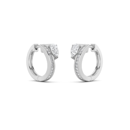 1.25Cttw Pear Shaped Lab Grown Diamond (F/VS) Fashion Earrings in 14K Gold