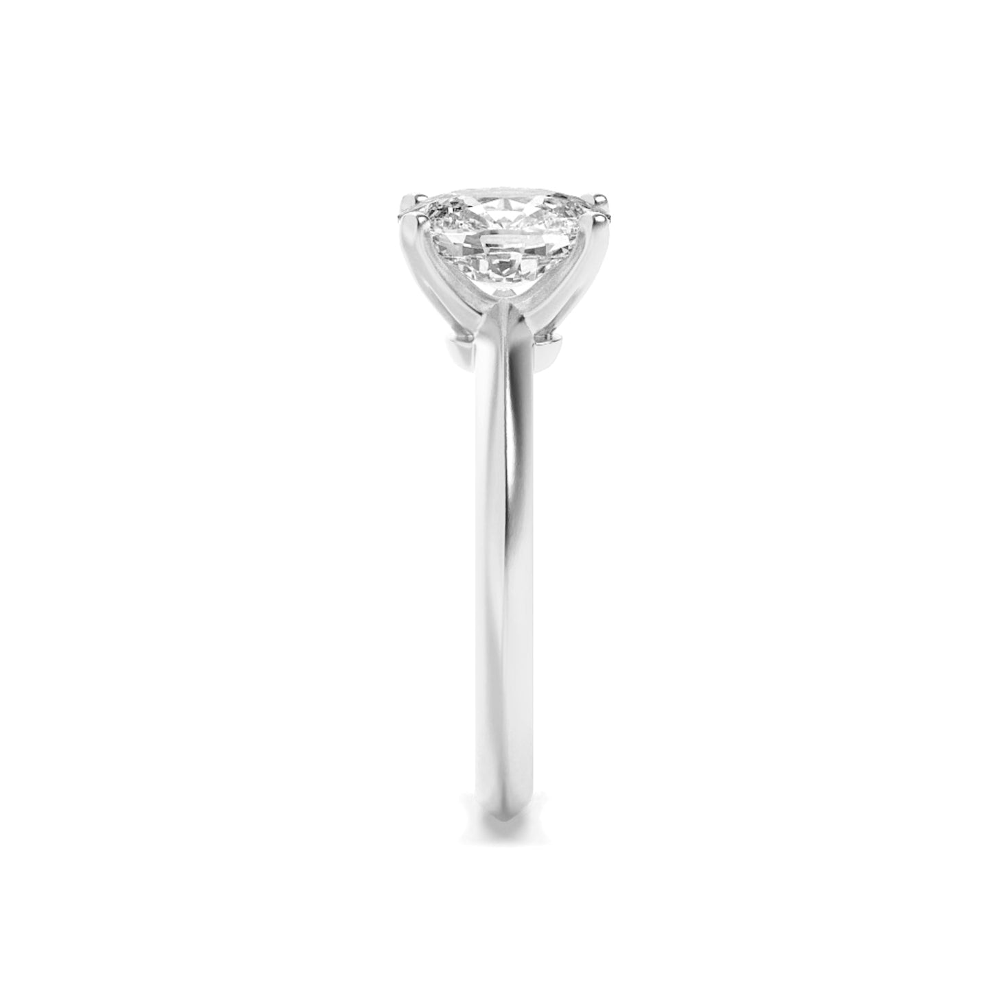 1Cttw Elongated Cushion Shaped Lab Grown Diamond (F/VS) Knife Edge Shank Solitaire Engagement Ring in 14K Gold