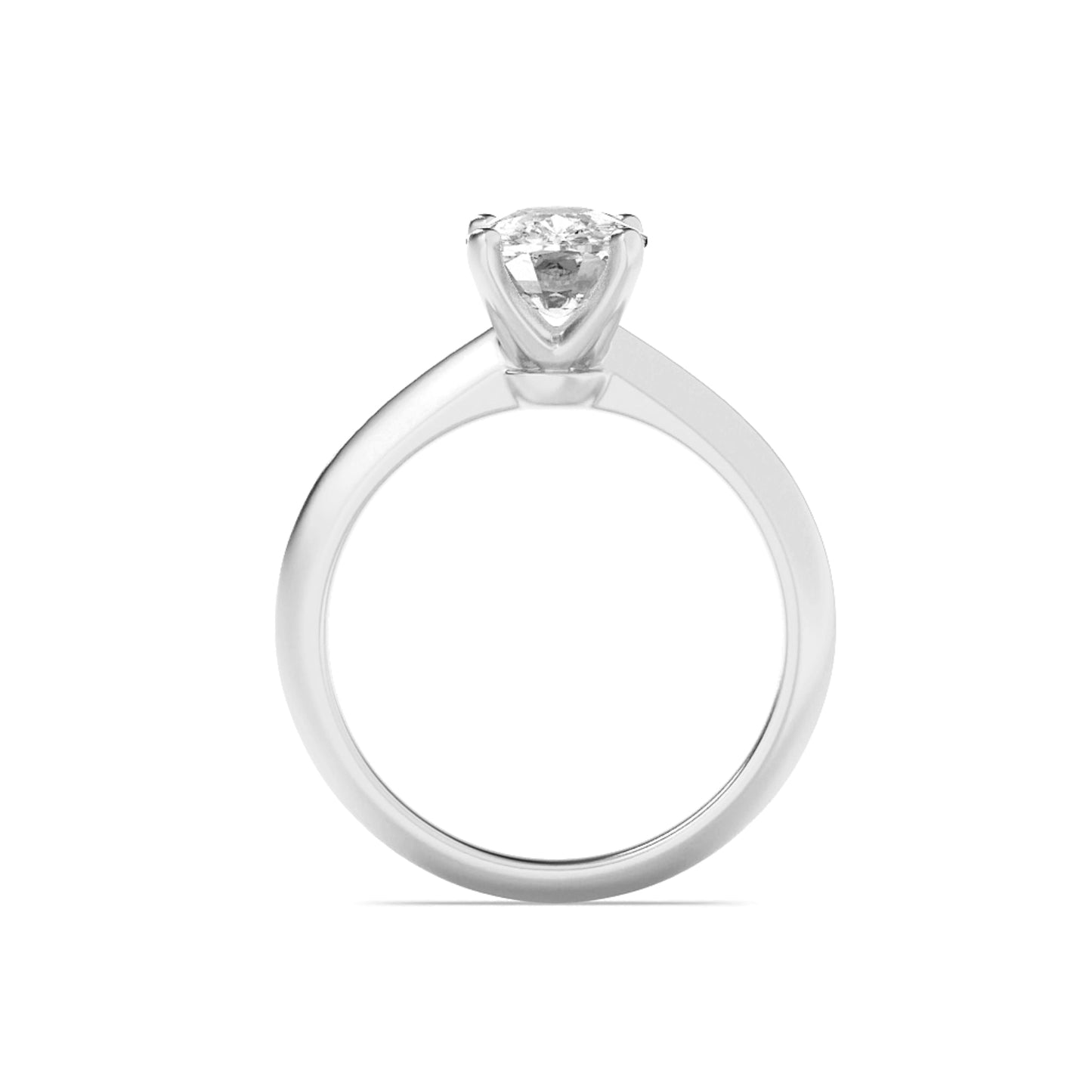 2.5Cttw Elongated Cushion Shaped Lab Grown Diamond(F/VS) Knife Edge Shank Solitaire Engagement Ringin 14K Gold