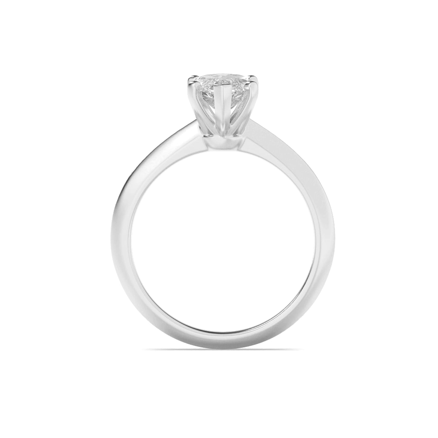 1Cttw Marquise Shaped Lab Grown Diamond (F/VS) Knife Edge Shank Solitaire Engagement Ring in 14K Gold