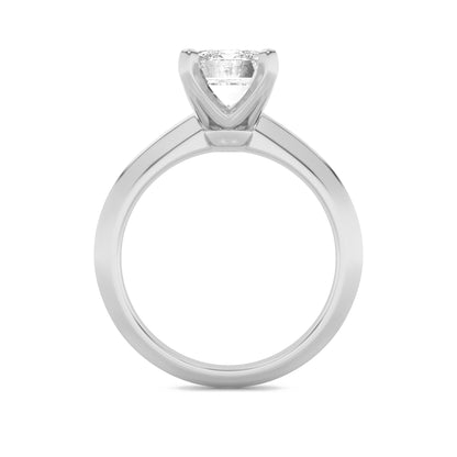 1Cttw Radiant Shaped Lab Grown Diamond (G/VS) Knife Edge Shank Solitaire Engagement Ring in 14K Gold