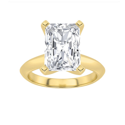 2Cttw Radiant Shaped Lab Grown Diamond (F/VS) Knife Edge Shank Solitaire Engagement Ring in 14K Gold