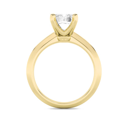 2Cttw Radiant Shaped Lab Grown Diamond (F/VS) Knife Edge Shank Solitaire Engagement Ring in 14K Gold