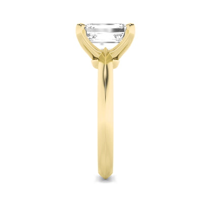 2Cttw Radiant Shaped Lab Grown Diamond (F/VS) Knife Edge Shank Solitaire Engagement Ring in 14K Gold