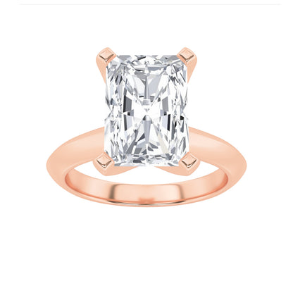 2Cttw Radiant Shaped Lab Grown Diamond (F/VS) Knife Edge Shank Solitaire Engagement Ring in 14K Gold