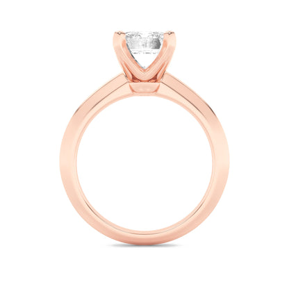 2Cttw Radiant Shaped Lab Grown Diamond (F/VS) Knife Edge Shank Solitaire Engagement Ring in 14K Gold