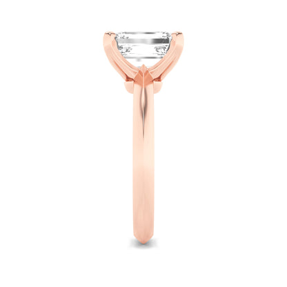 2Cttw Radiant Shaped Lab Grown Diamond (F/VS) Knife Edge Shank Solitaire Engagement Ring in 14K Gold