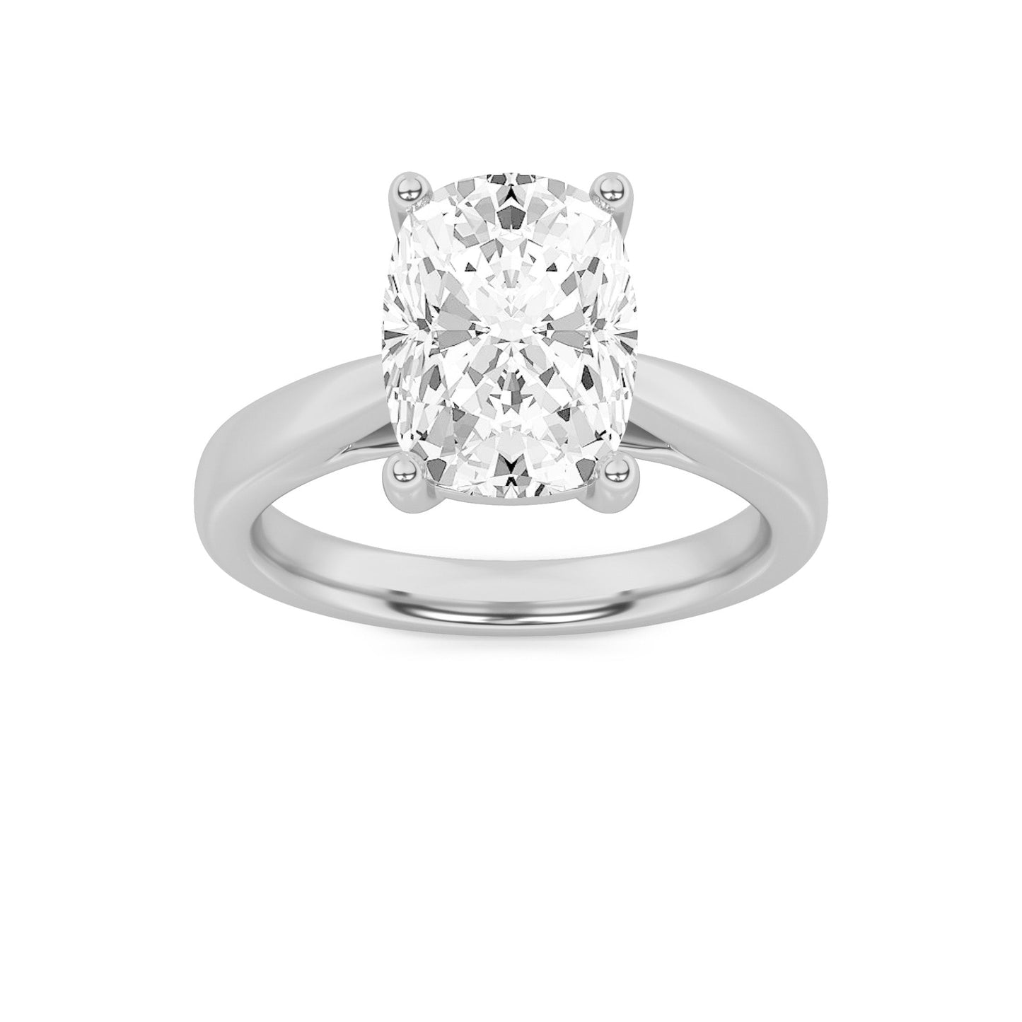 2Cttw Elongated Cushion Shaped Lab Grown Diamond (G/VS) Classic Shank Solitaire Engagement Ring in 14K Gold