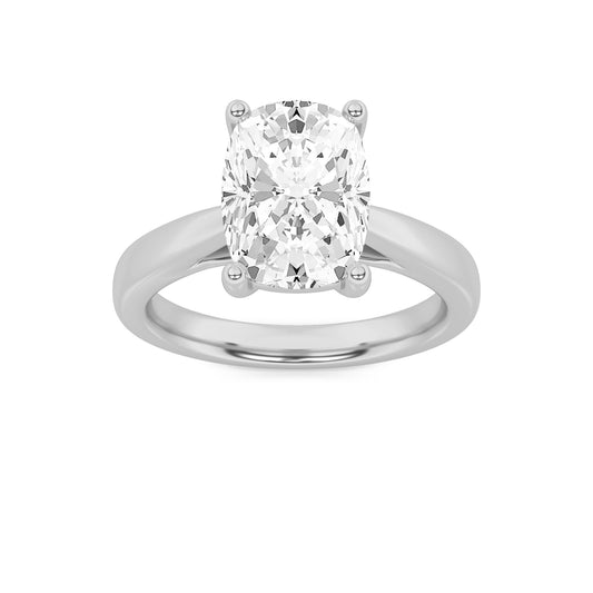 2Cttw Elongated Cushion Shaped Lab Grown Diamond (G/VS) Classic Shank Solitaire Engagement Ring in 14K Gold