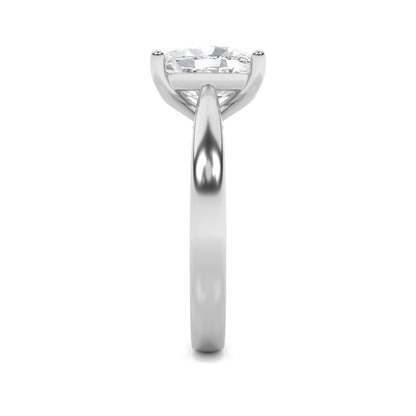 2Cttw Elongated Cushion Shaped Lab Grown Diamond (G/VS) Classic Shank Solitaire Engagement Ring in 14K Gold