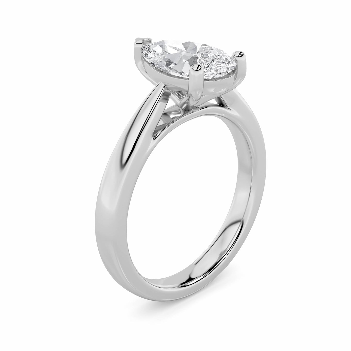 2Cttw Pear Shaped Lab Grown Diamond (F/VS) Classic Shank Solitaire Engagement Ring in 14K Gold