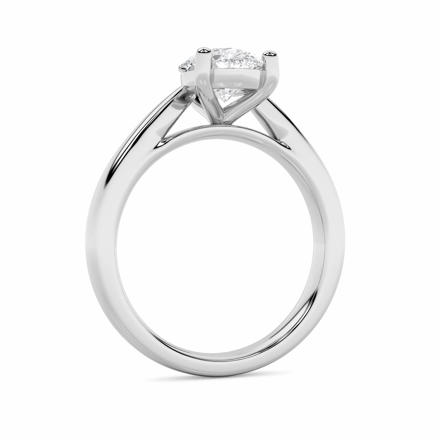 2Cttw Pear Shaped Lab Grown Diamond (F/VS) Classic Shank Solitaire Engagement Ring in 14K Gold