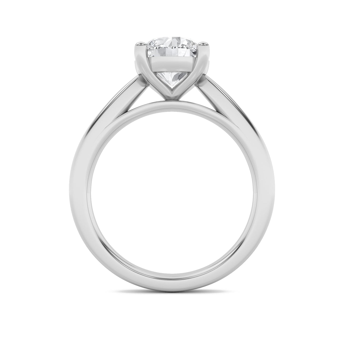 1.5Cttw Round Shaped Lab Grown Diamond (F/VS) Classic Shank Solitaire Engagement Ring in 14K Gold