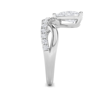 1.5Cttw Pear Shaped Lab Grown Diamond (F/VS) Fashion Solitaire Engagement Ring in 14K Gold