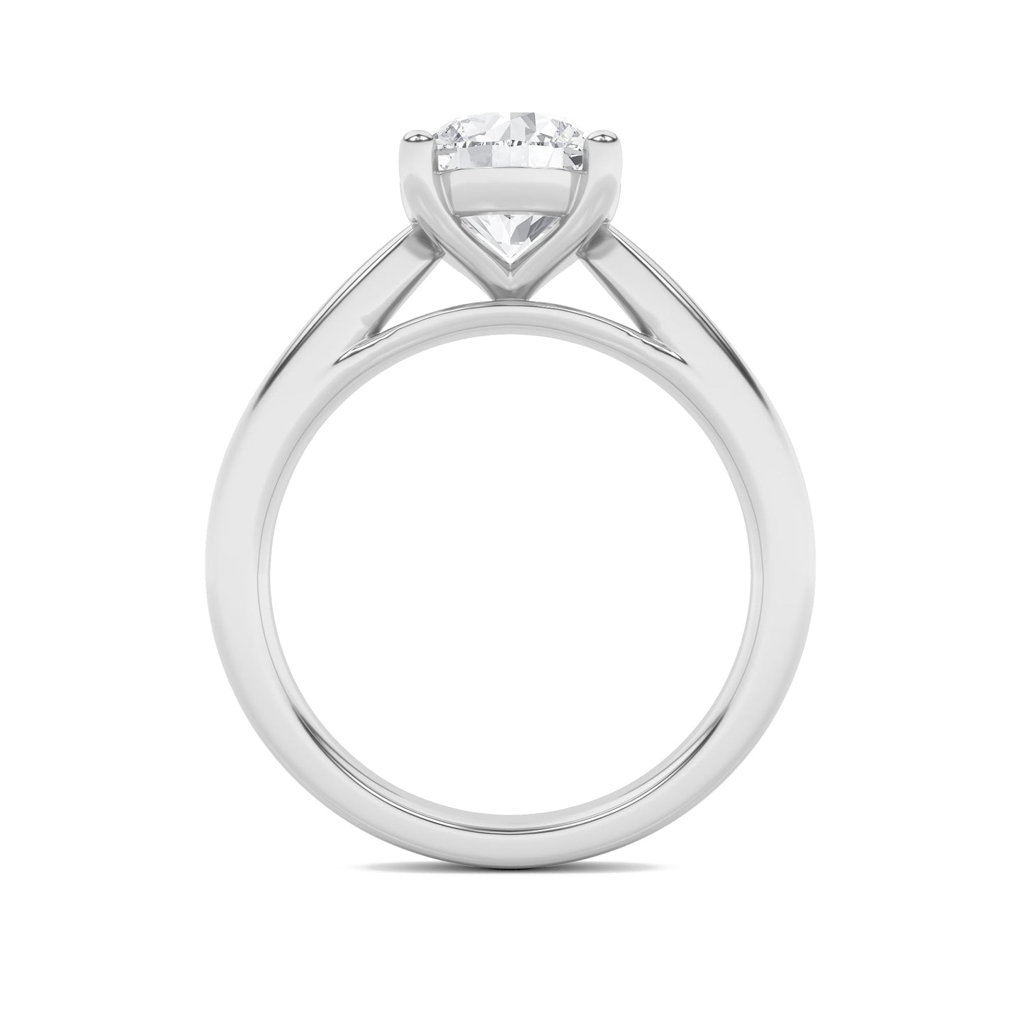1Cttw Round Shaped Lab Grown Diamond (F/VS) Insert Jacket Ring in 14K Gold