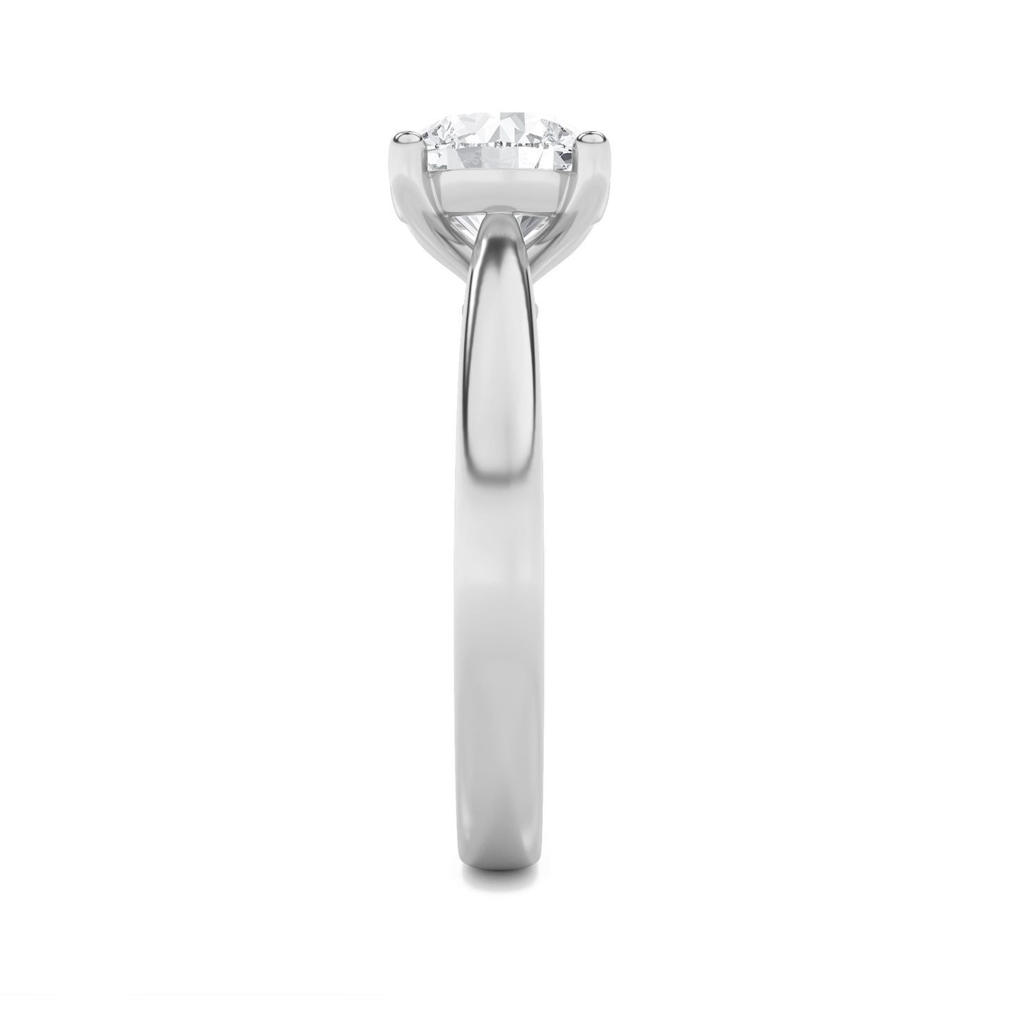 1Cttw Round Shaped Lab Grown Diamond (F/VS) Insert Jacket Ring in 14K Gold