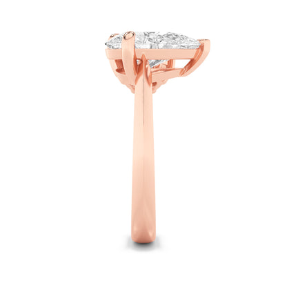 3Cttw Pear Shaped Lab Grown Diamond (F/VS) Toi et Moi Engagement Ring in 14K Gold
