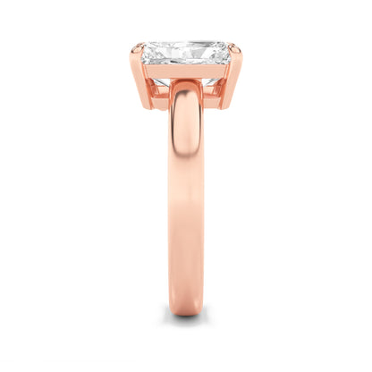 3Cttw Radiant Shaped Lab Grown Diamond (F/VS) Toi et Moi Fashion Ring in 14K Gold
