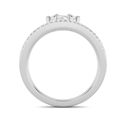 0.5Cttw Marquise Shaped Lab Grown Diamond (F/VS) Fashion Ring in 14K Gold