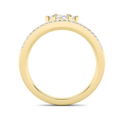 0.5Cttw Marquise Shaped Lab Grown Diamond (F/VS) Fashion Ring in 14K Gold