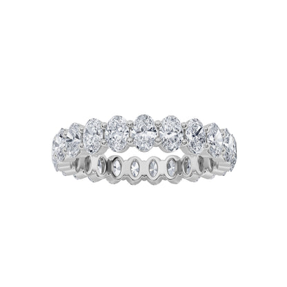 2.25Cttw Oval Shaped Lab Grown Diamond Split Prong Eternity Ring in 14K Gold (F/VS)