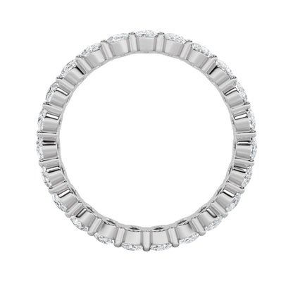 2.25Cttw Oval Shaped Lab Grown Diamond Split Prong Eternity Ring in 14K Gold (F/VS)