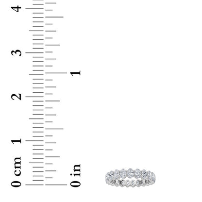2.25Cttw Oval Shaped Lab Grown Diamond Split Prong Eternity Ring in 14K Gold (F/VS)