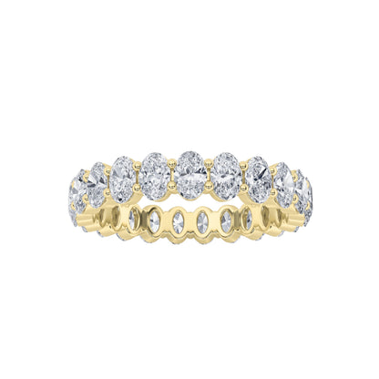 2.25Cttw Oval Shaped Lab Grown Diamond Split Prong Eternity Ring in 14K Gold (F/VS)
