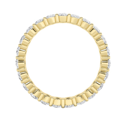 2.25Cttw Oval Shaped Lab Grown Diamond Split Prong Eternity Ring in 14K Gold (F/VS)