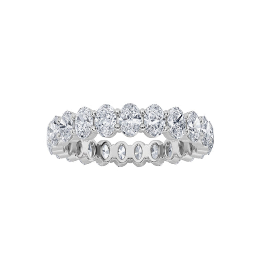 2.75Cttw Oval Shaped Lab Grown Diamond Split Prong Eternity Ring in 14K Gold (F/VS)