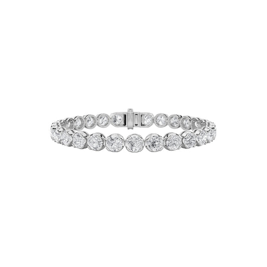 Round Shaped Lab Grown Diamond (F/VS) Bracelet in 14K Gold