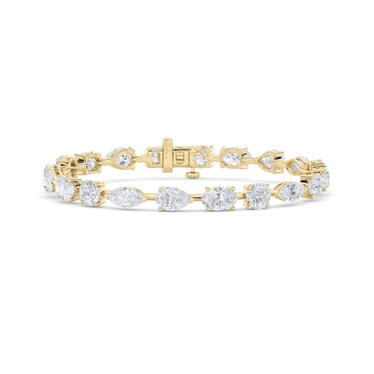 Mix Shaped Lab Grown Diamond (F/VS) Bracelet in 14K Gold