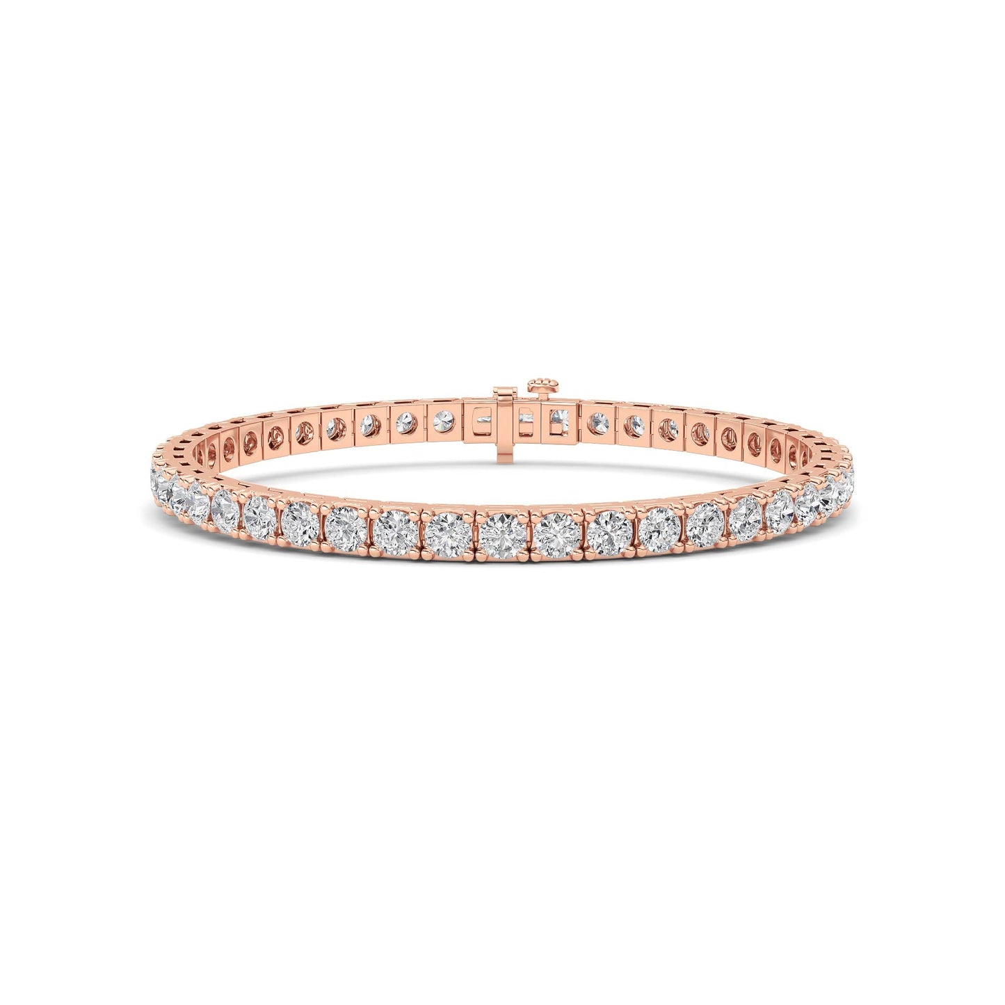 Round Lab Grown Diamond (F/VS) Bracelet in 14K Gold