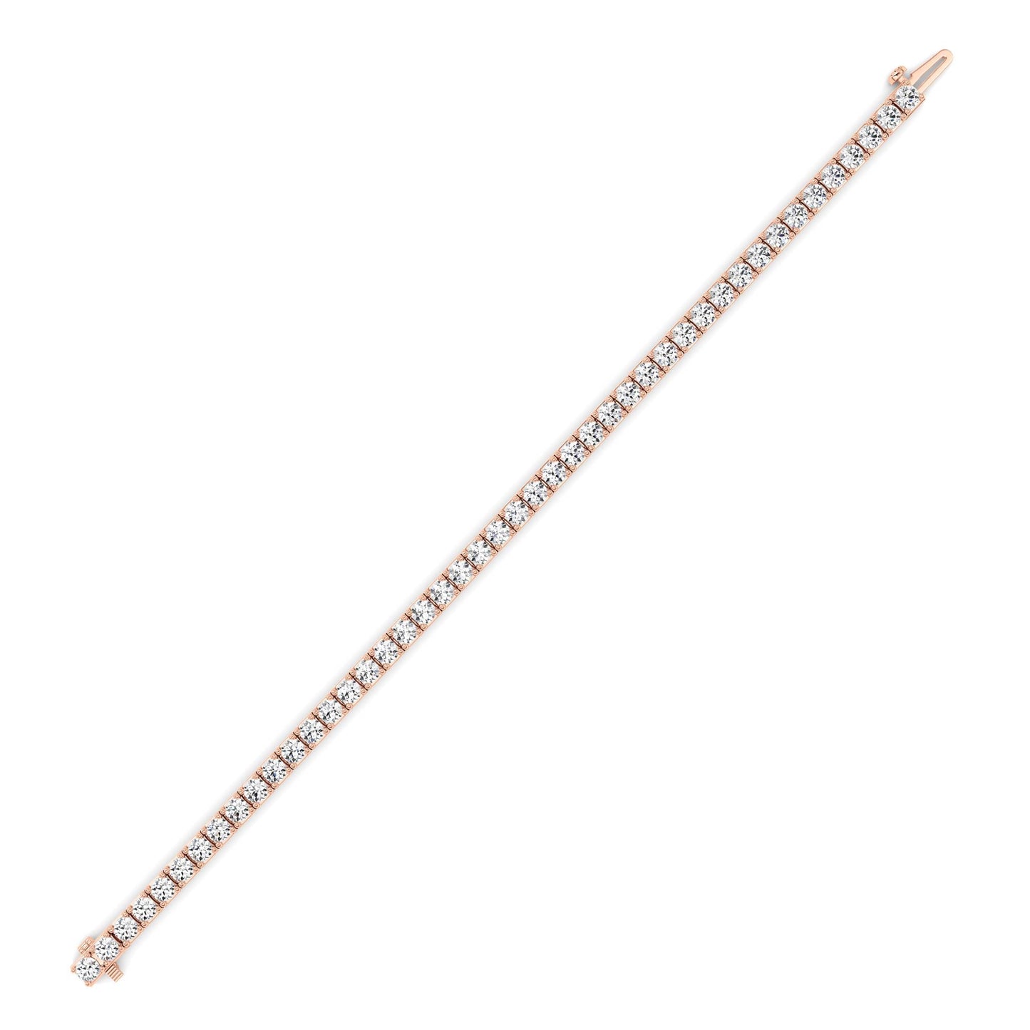 Round Lab Grown Diamond (F/VS) Bracelet in 14K Gold