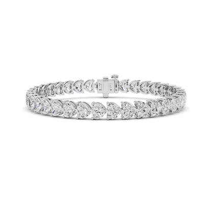 18Cttw Heart Lab Grown Diamond (F/VS ) Bracelet Bracelet in 14K Gold