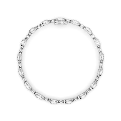 8Cttw Oval And Round Lab Grown Diamond (F/VS ) Bezel Set Bracelet in 14K Gold
