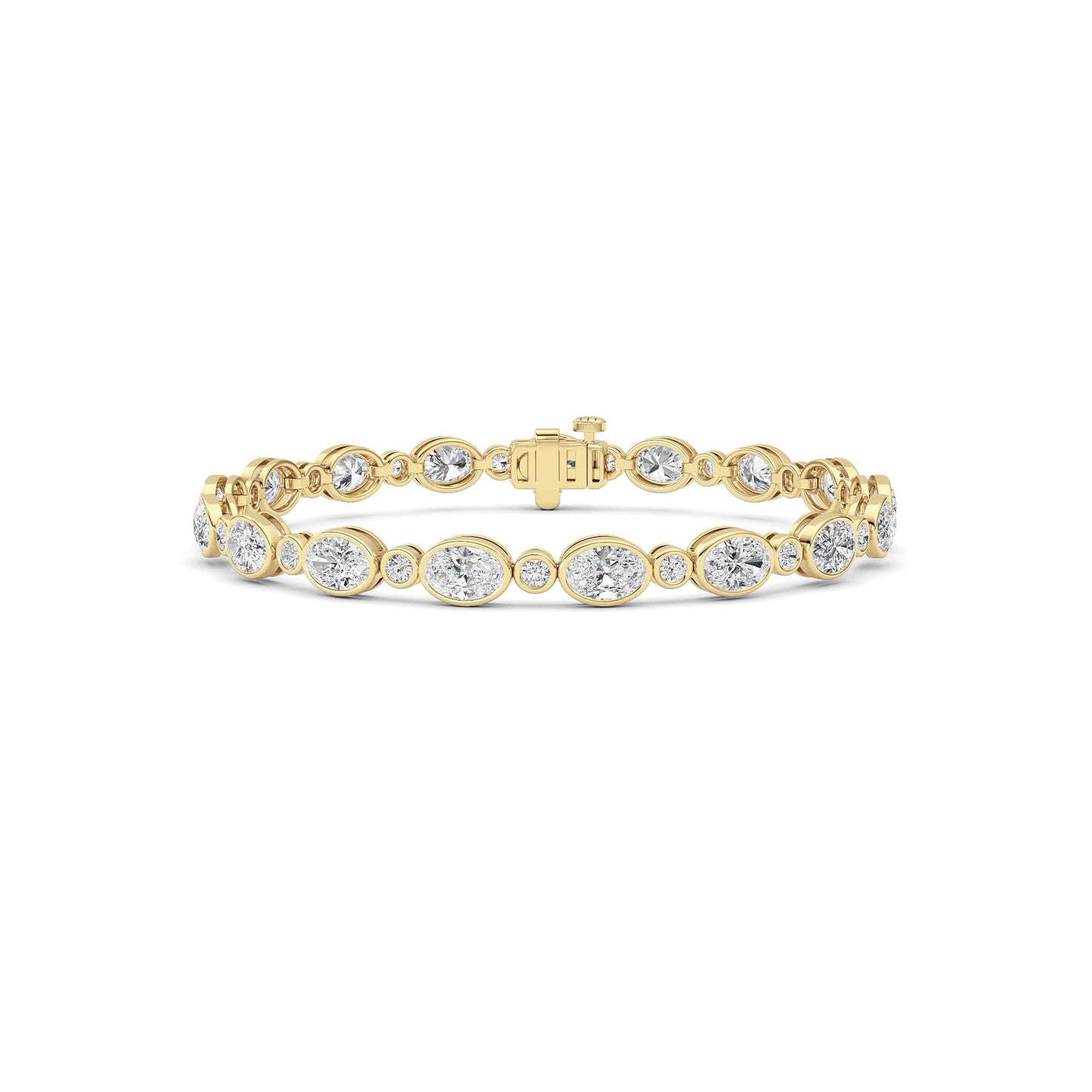 8Cttw Lab Grown Diamond (F/VS ) Bezel Set Bracelet in 14K Gold