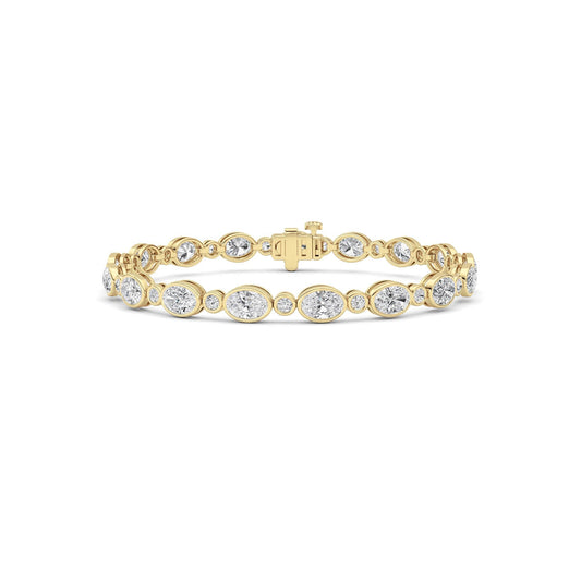 8Cttw Lab Grown Diamond (F/VS ) Bezel Set Bracelet in 14K Gold
