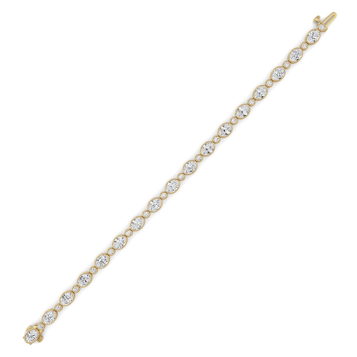 8Cttw Lab Grown Diamond (F/VS ) Bezel Set Bracelet in 14K Gold