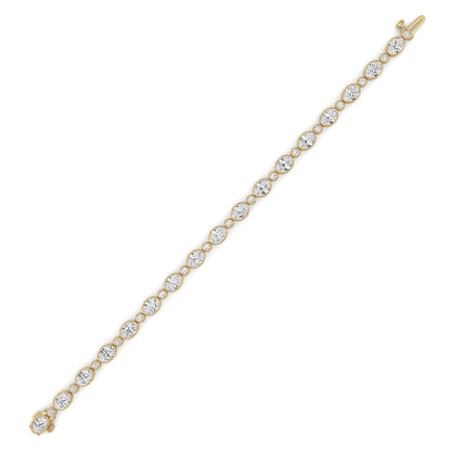 8Cttw Lab Grown Diamond (F/VS ) Bezel Set Bracelet in 14K Gold