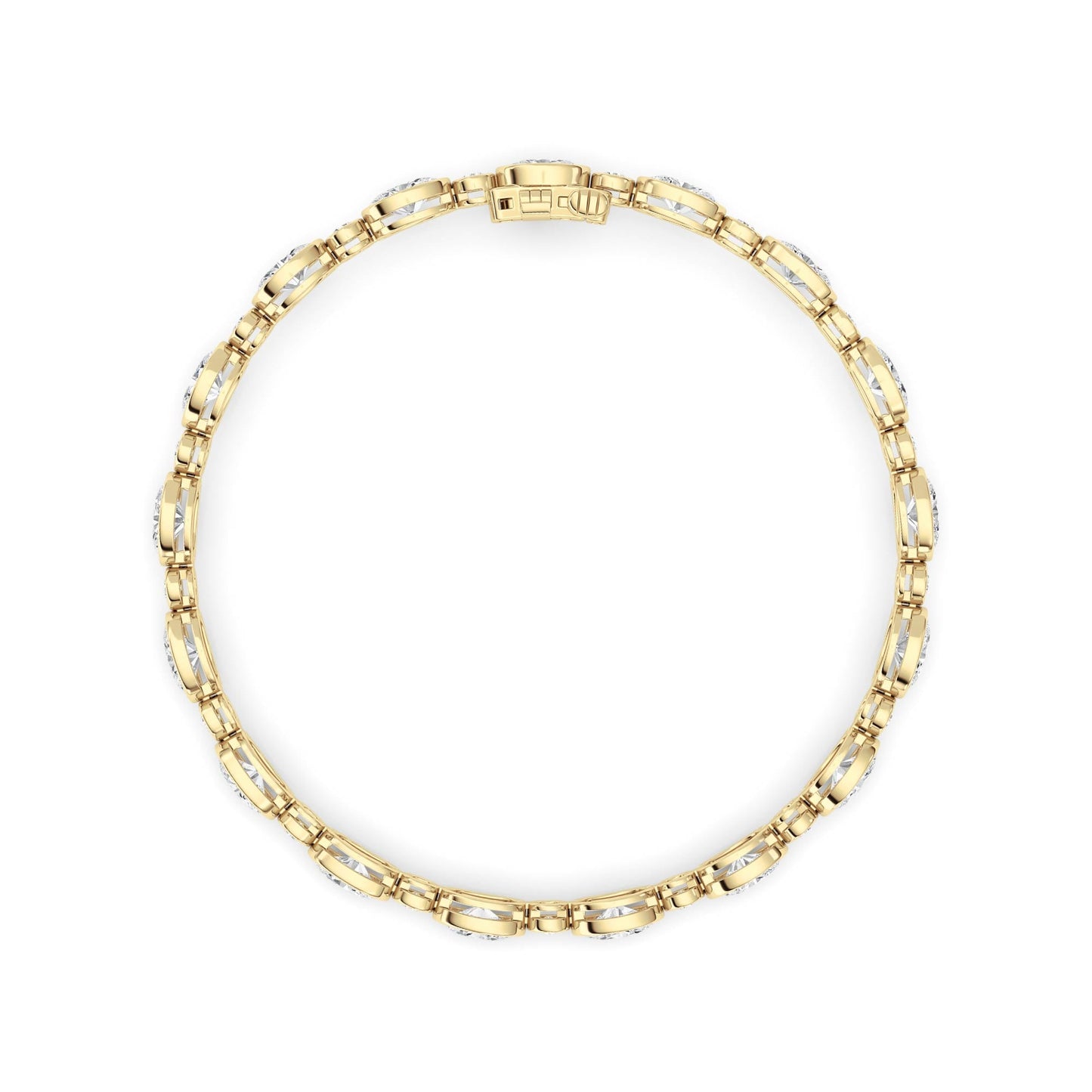 8Cttw Lab Grown Diamond (F/VS ) Bezel Set Bracelet in 14K Gold