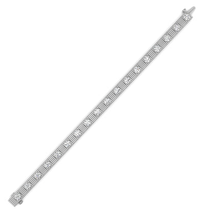 7Cttw Round Lab Grown Diamond (F/VS ) Bangle Bracelet in 14K Gold