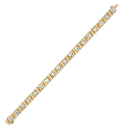 7Cttw Round Lab Diamond (F/VS ) Bangle Bracelet in 14K Gold