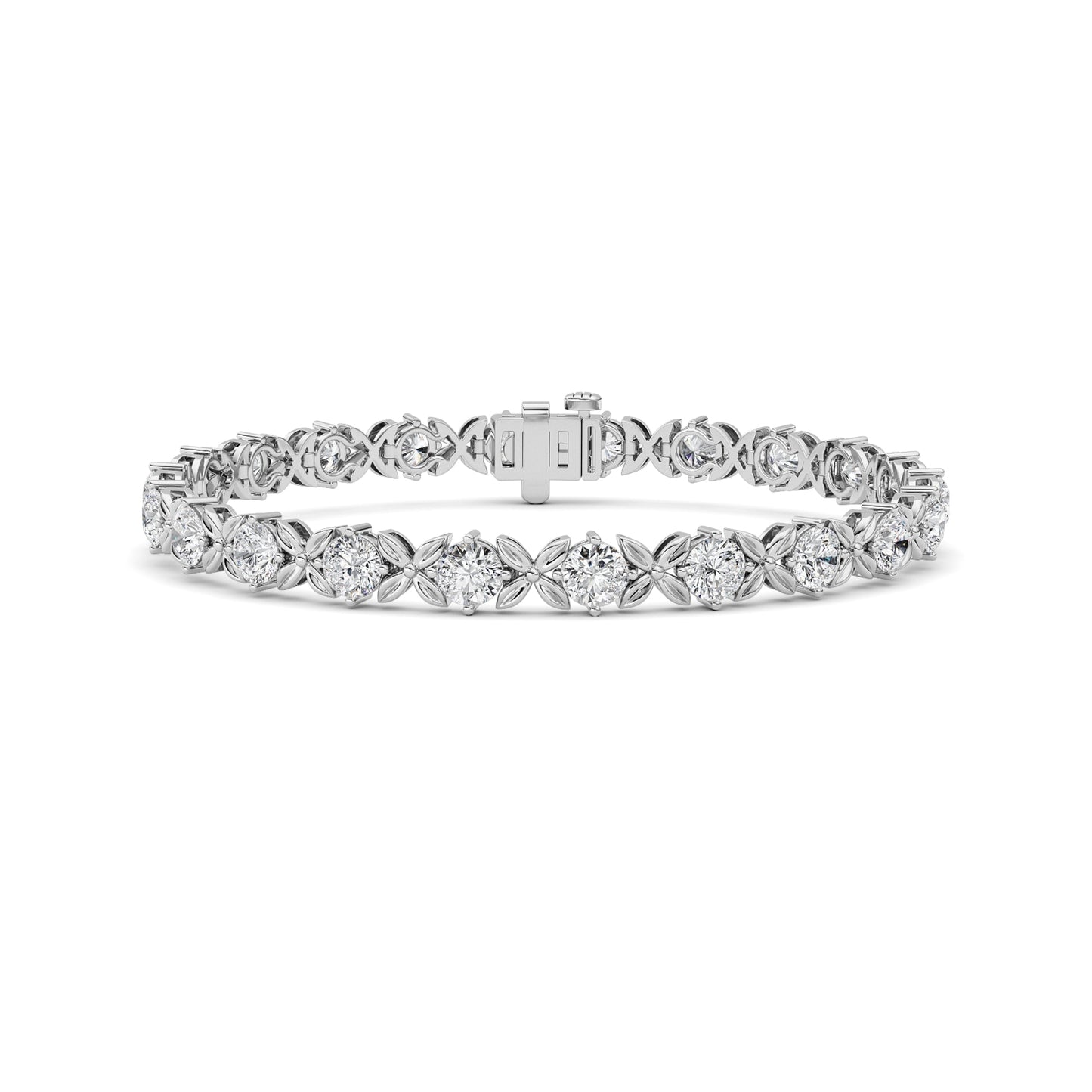 7Cttw Round Lab Grown Diamond (F/VS ) Bracelet in 14K Gold