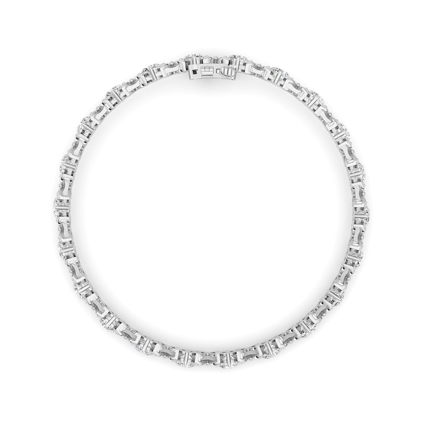 7Cttw Round Lab Grown Diamond (F/VS ) Bracelet in 14K Gold