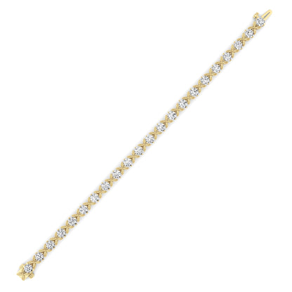 7Cttw Round Lab Grown Diamond (F/VS ) Bracelet in 14K Gold