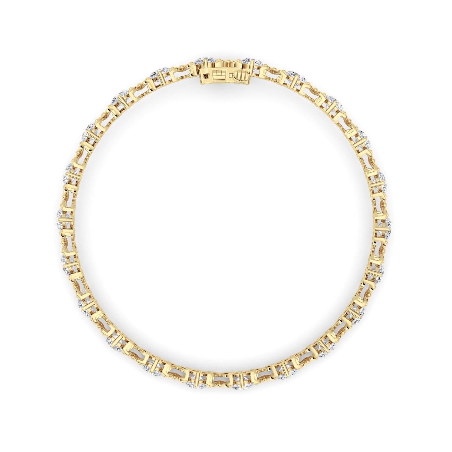 7Cttw Round Lab Grown Diamond (F/VS ) Bracelet in 14K Gold